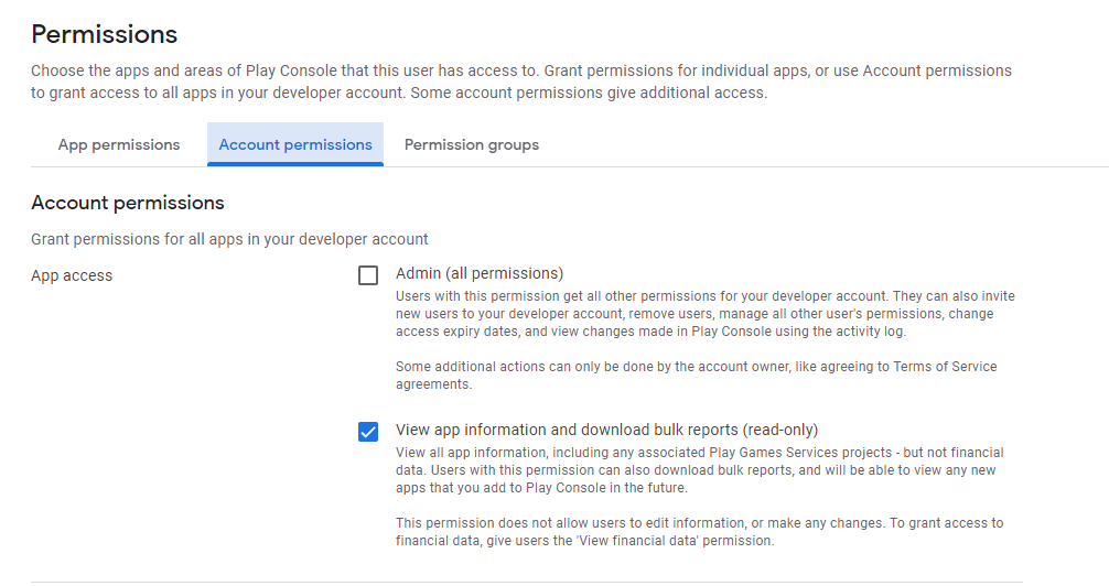 Google Play Console Integration: troubleshooting